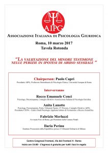 AIPG Associazione Italiana di Psicologia Giuridica psicologia giuridica convegno Centro Congressi