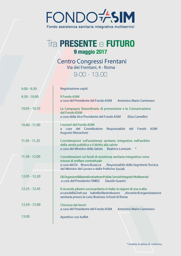 Program Asim Fondo ASIM: l'assistenza sanitaria integrativa nell’ambito della sanità ...