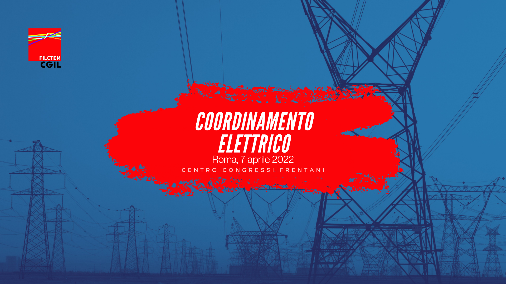 locandina dell'evento coordinamento elettrico di Filctem - Cgil nazionale
