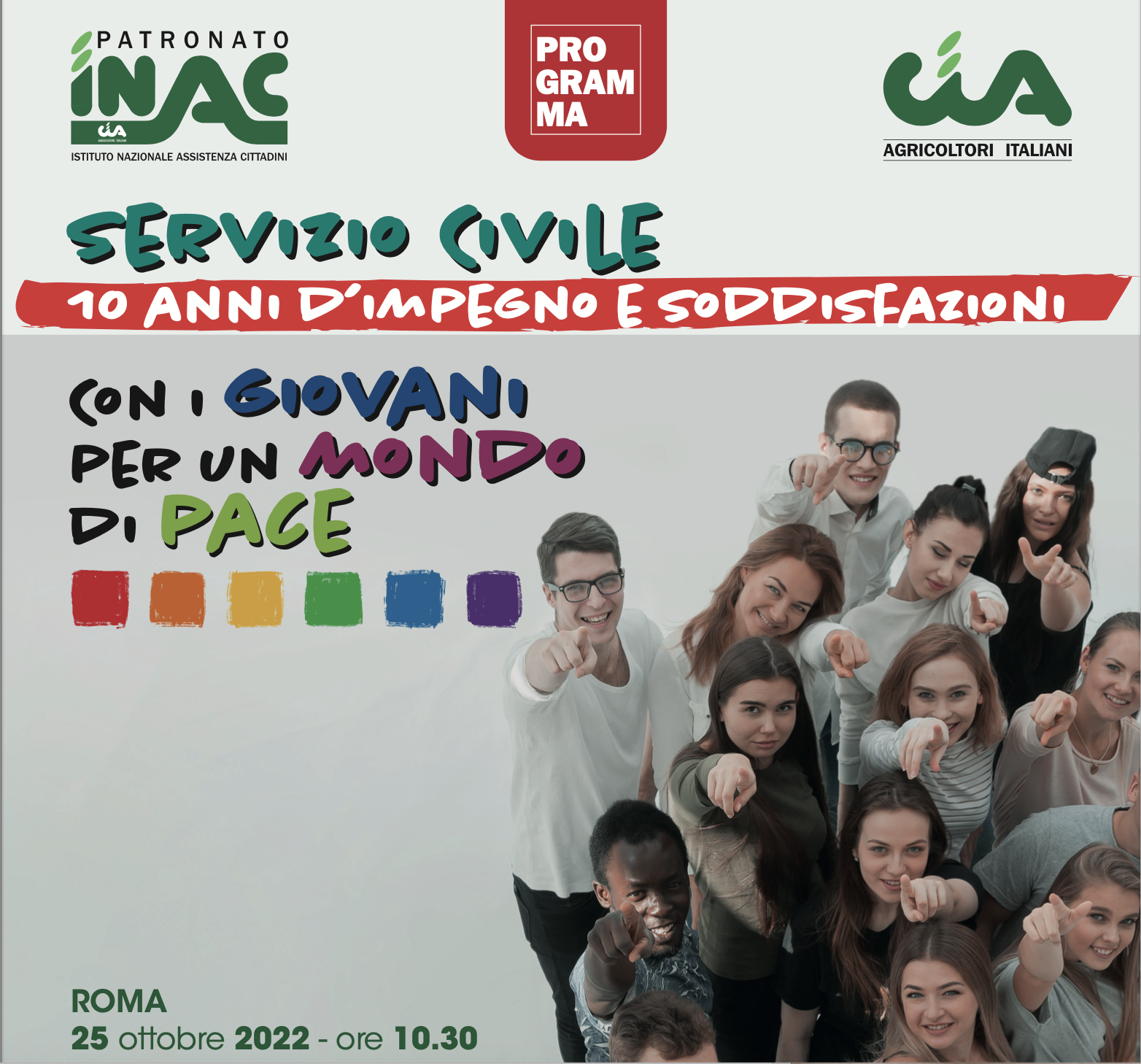 INAC CIA Servizio Civile "con i giovani per un mondo di pace" 25 Ottobre 2022