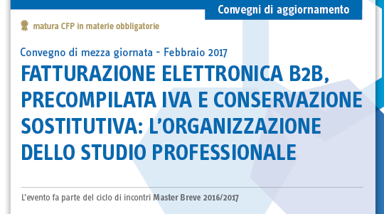 Euroconference Master Breve Centro Congressi Frentani fatturazione elettronica