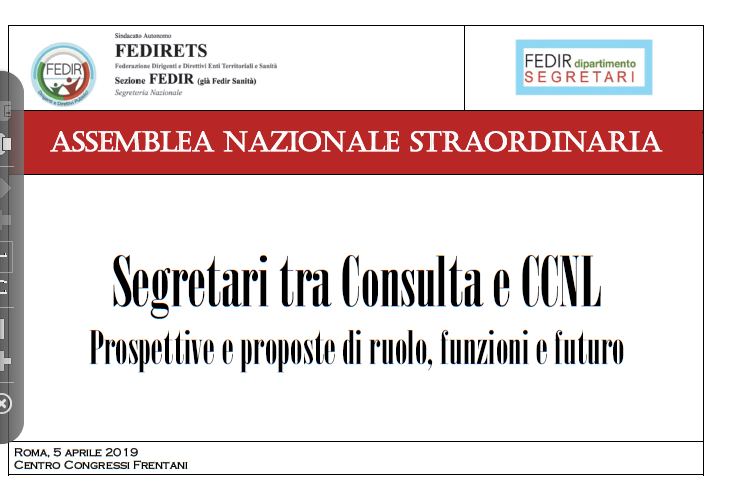 FEDIR 5 Aprile 2019
