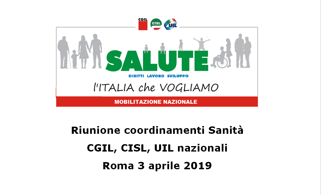 SALUTE CGIL CSL UIL