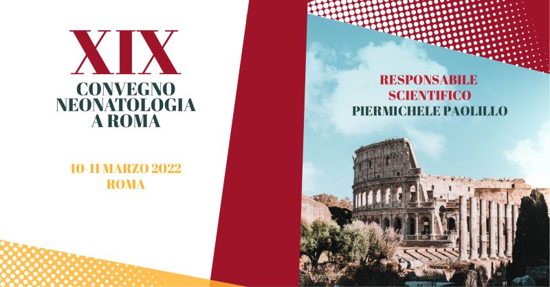 locandina del diciannovesimo congresso di neonatologia a Roma del 10 marzo